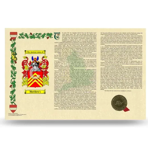 Matthew's Armorial History Landscape Style