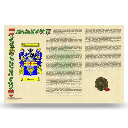Maurey Armorial History Landscape Style