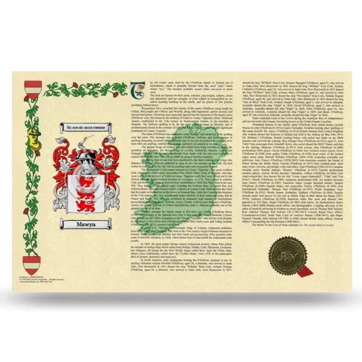 Mawyn Armorial History Landscape Style