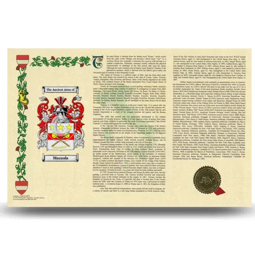 Mazzola Armorial History Landscape Style
