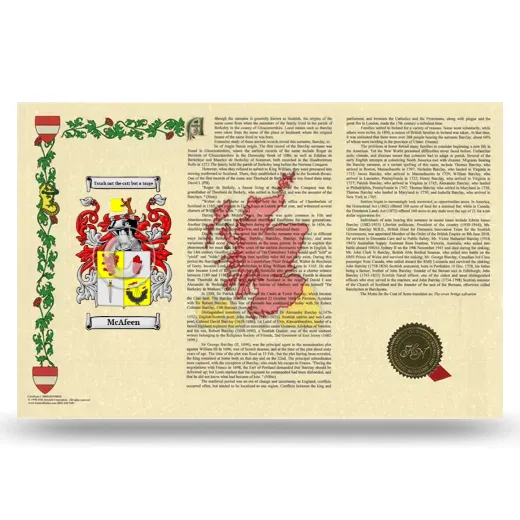 McAfeen Armorial History Landscape Style