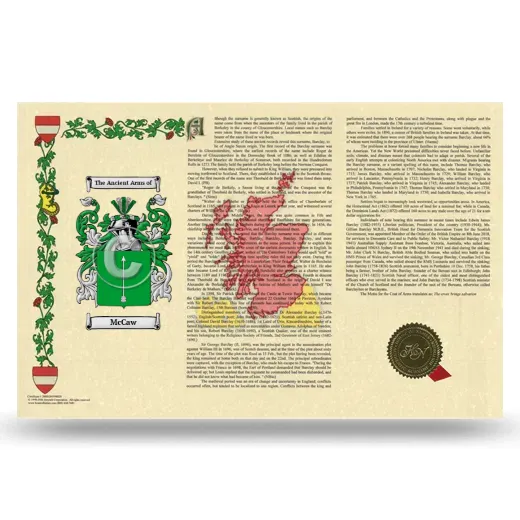 McCaw Armorial History Landscape Style