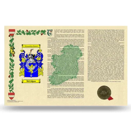 McColgan Armorial History Landscape Style
