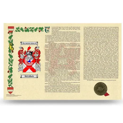 McColloch Armorial History Landscape Style