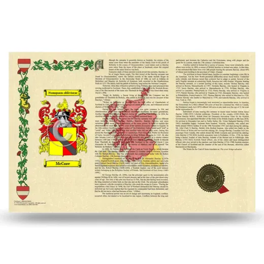 McCure Armorial History Landscape Style