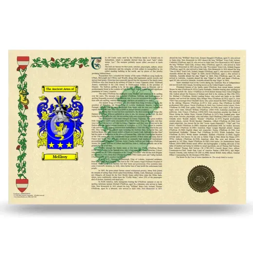 McElroy Armorial History Landscape Style