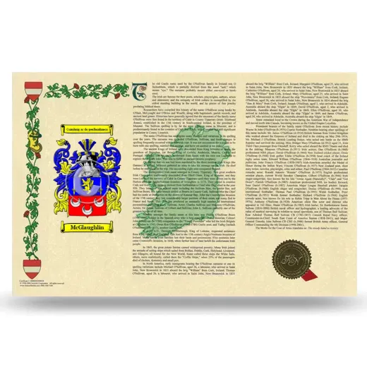 McGlaughlin Armorial History Landscape Style