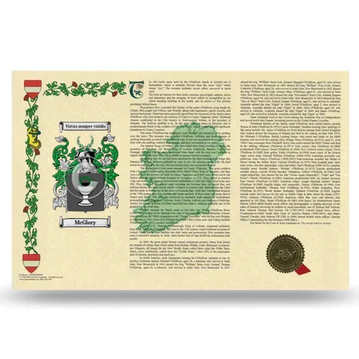 McGlory Armorial History Landscape Style