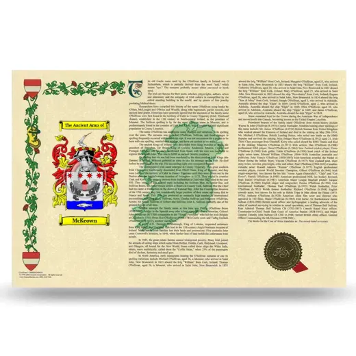 McKeown Armorial History Landscape Style