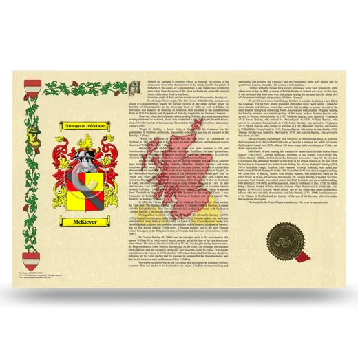 McKiever Armorial History Landscape Style