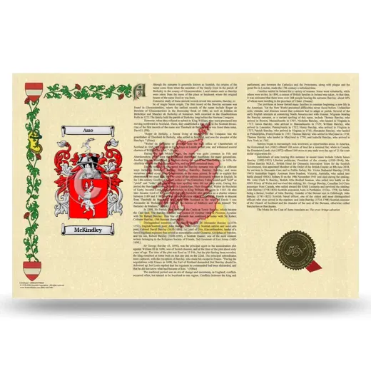 McKindley Armorial History Landscape Style