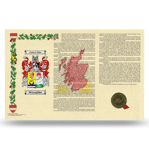 McLaughlint Armorial History Landscape Style