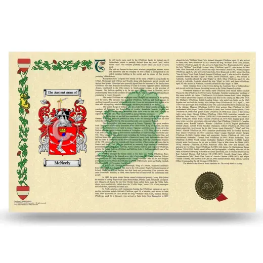 McNeely Armorial History Landscape Style