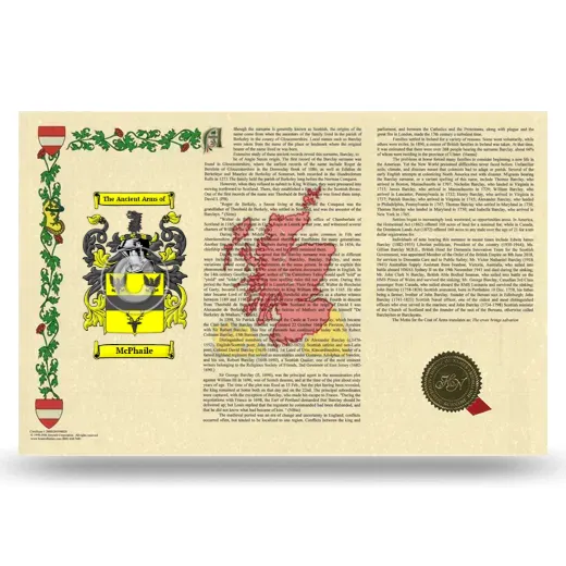 McPhaile Armorial History Landscape Style