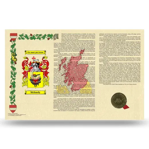 McSorely Armorial History Landscape Style