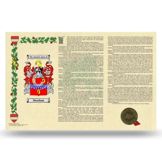 Measham Armorial History Landscape Style