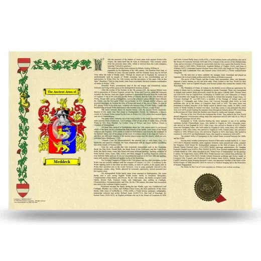 Meddeck Armorial History Landscape Style