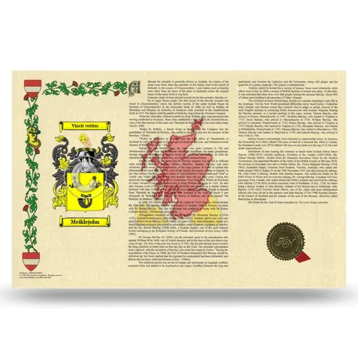 Meiklejohn Armorial History Landscape Style