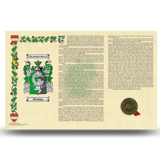 Menning Armorial History Landscape Style
