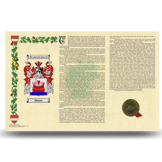 Messer Armorial History Landscape Style