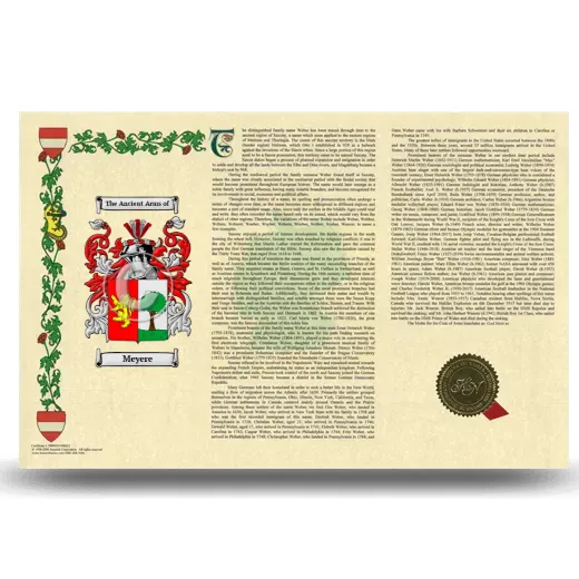 Meyere Armorial History Landscape Style