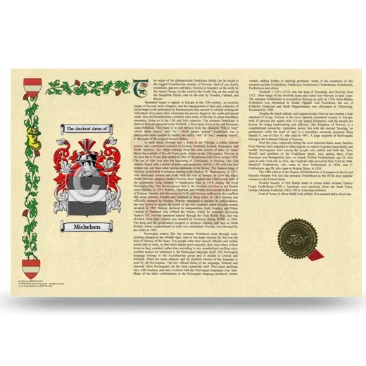 Michelsen Armorial History Landscape Style