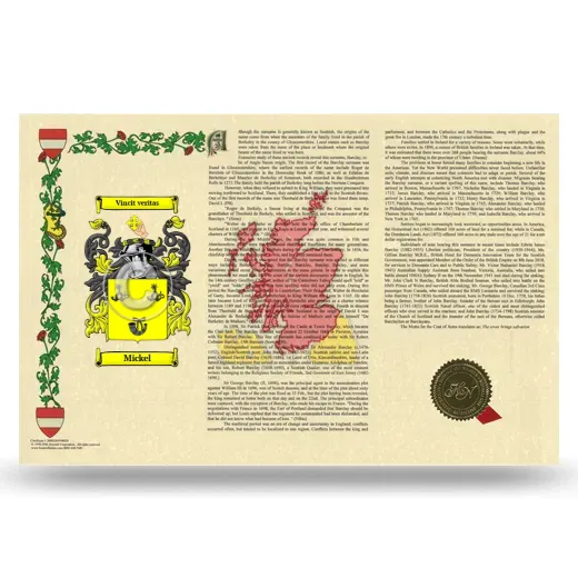 Mickel Armorial History Landscape Style