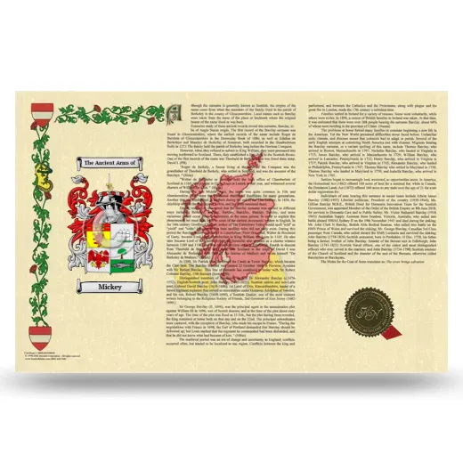 Mickey Armorial History Landscape Style