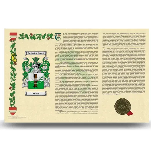 Milan Armorial History Landscape Style