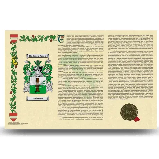 Milanesi Armorial History Landscape Style