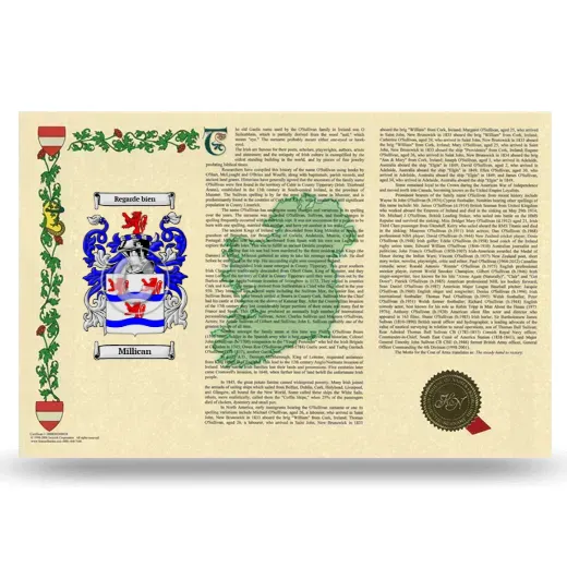 Millican Armorial History Landscape Style