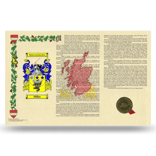Millyn Armorial History Landscape Style