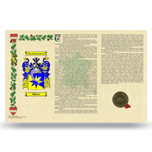 Milotte Armorial History Landscape Style