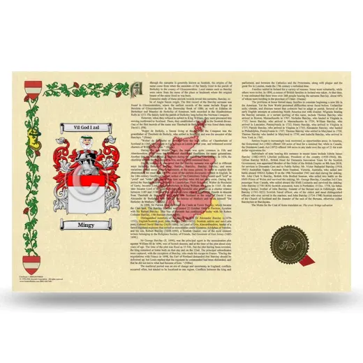 Mingy Armorial History Landscape Style