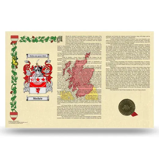 Mochrie Armorial History Landscape Style