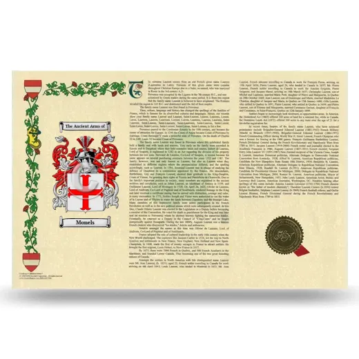 Monels Armorial History Landscape Style