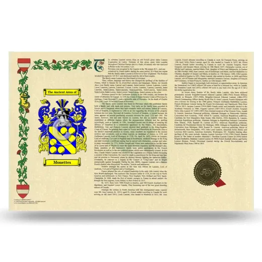Monettes Armorial History Landscape Style
