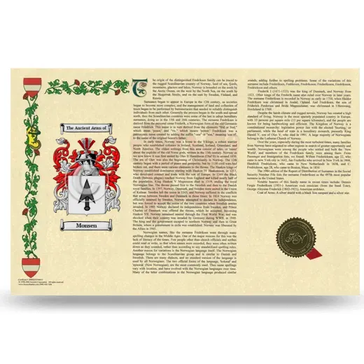 Monsen Armorial History Landscape Style