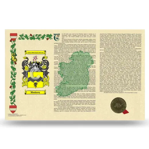 Morissey Armorial History Landscape Style