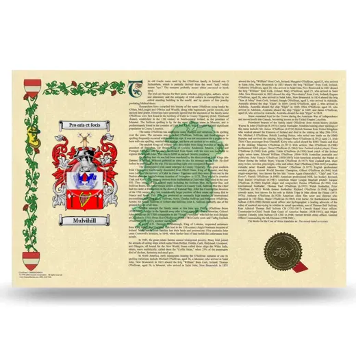 Mulvihill Armorial History Landscape Style