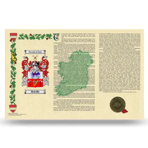 Mulville Armorial History Landscape Style