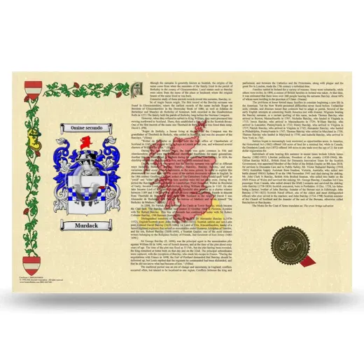 Murdack Armorial History Landscape Style