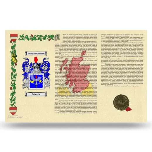 Murrin Armorial History Landscape Style