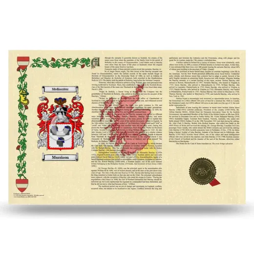 Murrison Armorial History Landscape Style