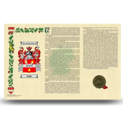 Nadle Armorial History Landscape Style