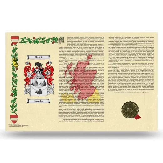 Naseby Armorial History Landscape Style