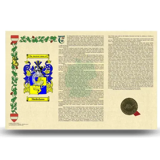 Niederhaus Armorial History Landscape Style