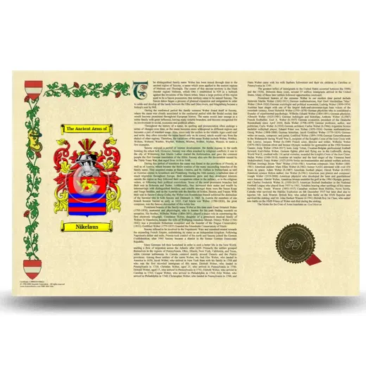 Nikelaus Armorial History Landscape Style