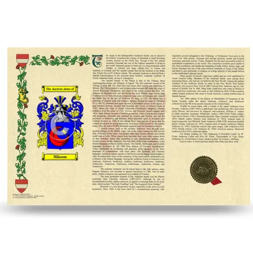 Nilsson Armorial History Landscape Style