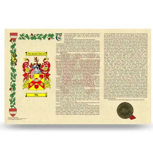 Nix Armorial History Landscape Style